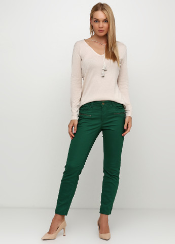 Темно-зеленые демисезонные скинни джинсы Patrizia Dini