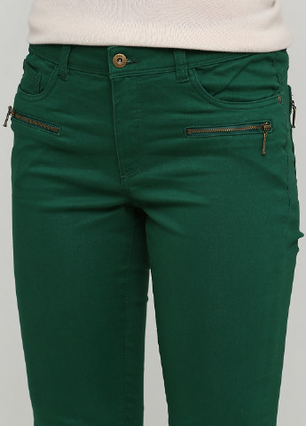 Джинси Patrizia Dini скінні однотонні темно-зелені джинсові бавовна