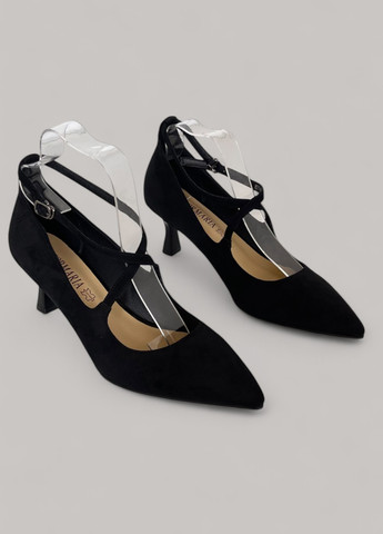 Aiformaria Туфлі т-страп чорний з натуральний велюр, китай — демісезон (361679654)