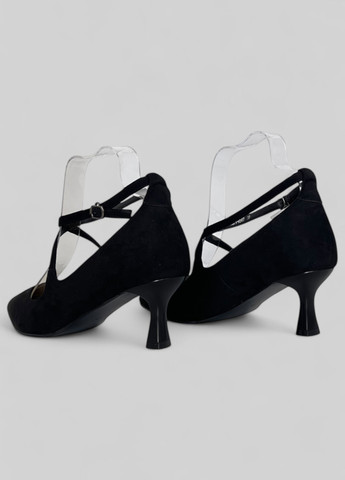 Aiformaria Туфлі т-страп чорний з натуральний велюр, китай — демісезон (361679654)