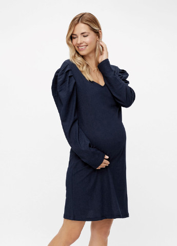 Темно-синее платье для беременных Mamalicious однотонное