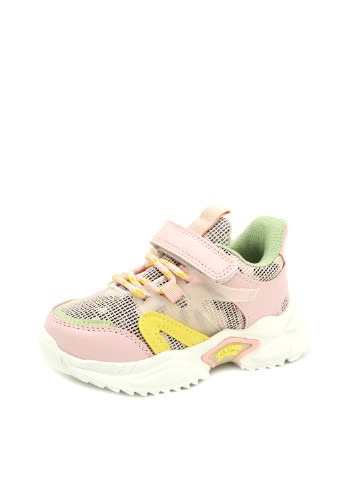 Детские светло-розовые осенние кроссовки Kimbo на шнурках для девочки