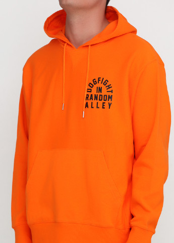 Худи H&M надписи оранжевые кэжуалы хлопок