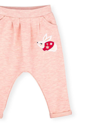 Персиковый демисезонный костюм десткий с зайчиками (10214-86g-peach) Breeze
