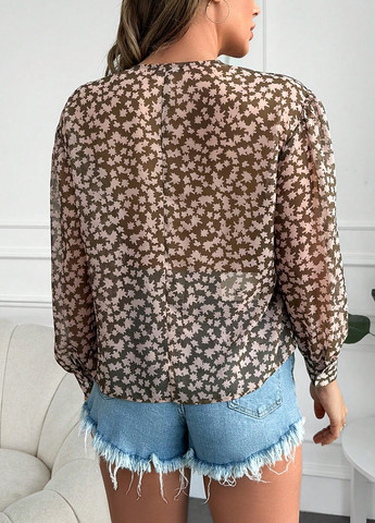 Комбинированная блуза SHEIN