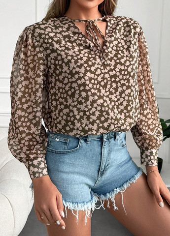 Комбинированная блуза SHEIN