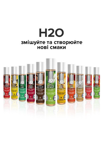 Смазка на водной основе H2O - Green Apple (30 мл) без сахара, растительный глицерин System JO (255073311)