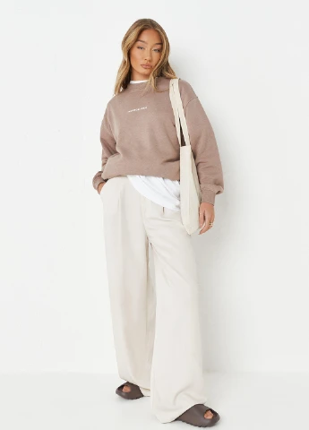 Кавовий світшот Missguided напис без декору (260379072)