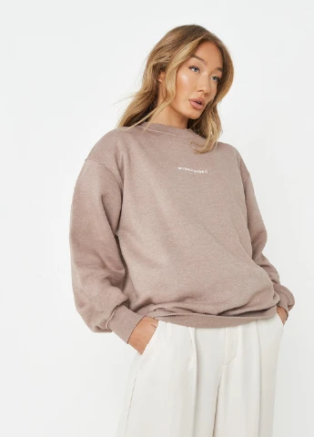 Кавовий світшот Missguided напис без декору (260379072)