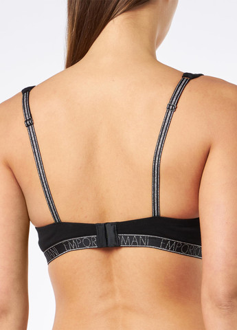 Чорний бралетт бюстгальтер Emporio Armani без кісточок бавовна