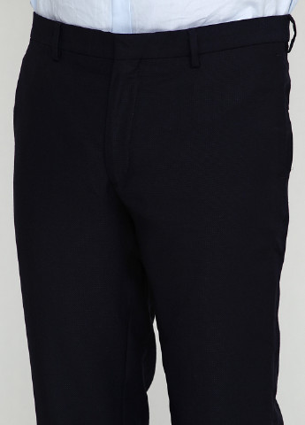 Темно-синие кэжуал демисезонные со средней талией брюки Cos