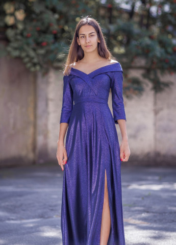 Фіолетова вечірня сукня а-силует FashionYouWant однотонна