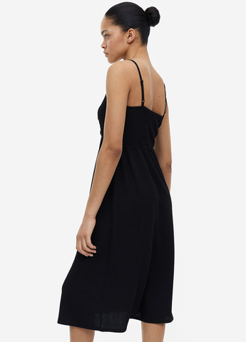 Чорна кежуал сукня в стилі армпір H&M однотонна