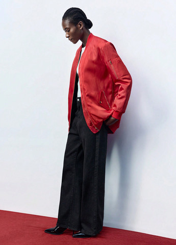 Бомбер SHEIN на молнии (332811146)