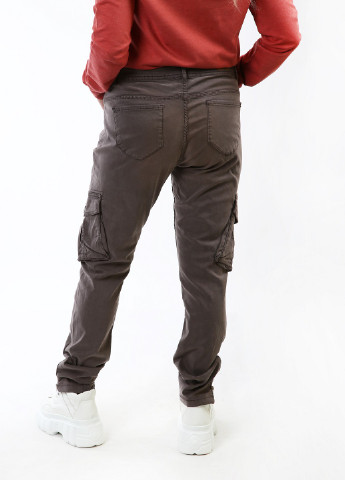 Серые кэжуал демисезонные брюки Comma