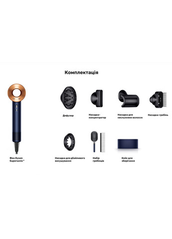 Фен Supersonic HD07 Special Gift Edition Prussian-Blue-Rich-Copper Dyson (317419591)