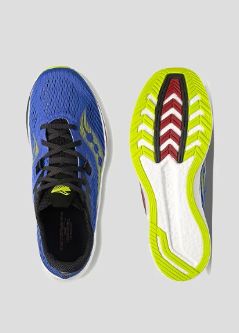Синие демисезонные лазурные текстильные беговые кроссовки endorphin pro 2 Saucony