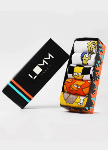 Подарочный набор 5 пар носков в коробке Simpsons Family box LOMM (251328797)