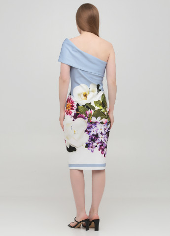 Комбинированное кэжуал платье футляр, на одно плечо Jessica Wright с цветочным принтом