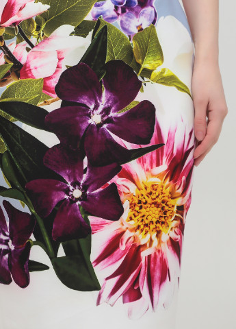 Комбинированное кэжуал платье футляр, на одно плечо Jessica Wright с цветочным принтом