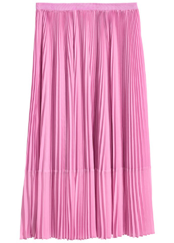 Розовая кэжуал юбка H&M плиссе
