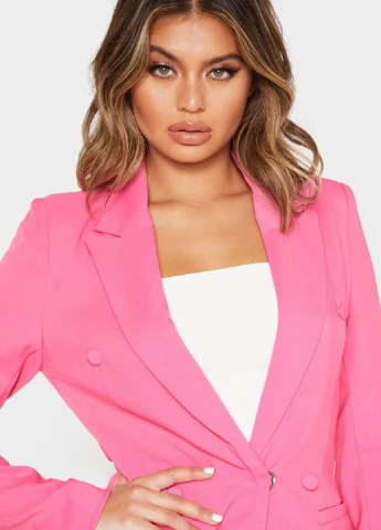 Розовый женский жакет PrettyLittleThing однотонный - демисезонный