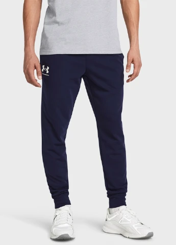 Синие спортивные летние зауженные брюки Under Armour