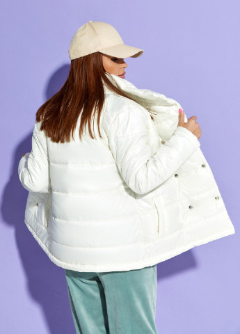 Молочна демісезонна куртка жіночка ISSA PLUS SA-311