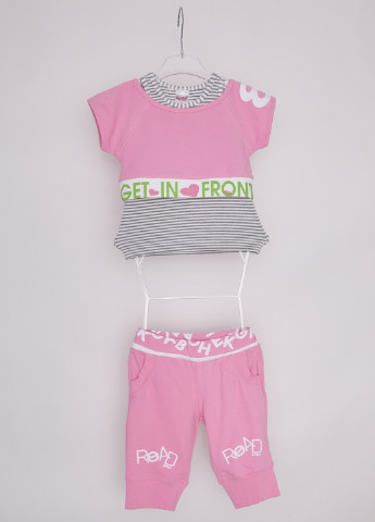 Розовый летний комплект (футболка, шорты) Sprint