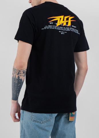 Чорна чорна футболка з принтом Off-White