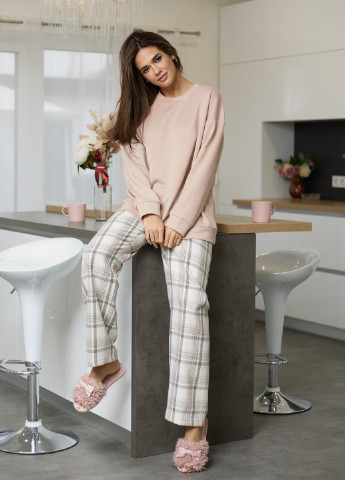 Светло-розовая всесезон пижама (свитшот, брюки) свитшот + брюки ST-Seventeen