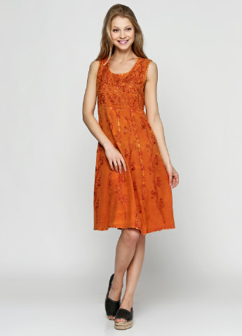 Оранжевое кэжуал платье JULIA