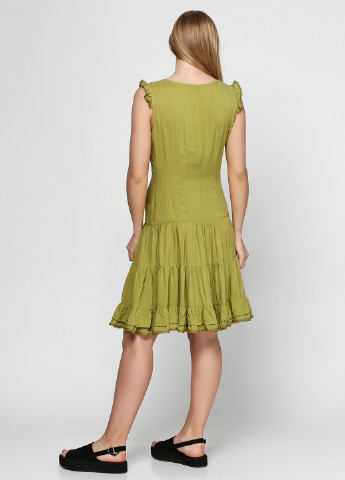 Оливково-зеленое кэжуал платье Ruta-S однотонное