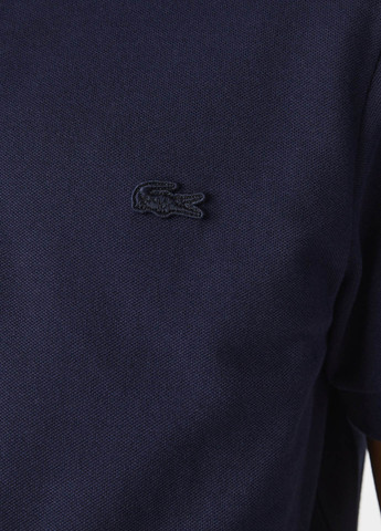Темно-синяя футболка-поло для мужчин Lacoste однотонная