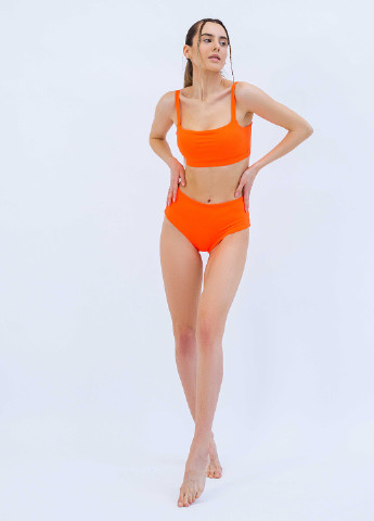 Оранжевый летний купальник (лиф, трусы 2 шт.) топ, раздельный Asalart