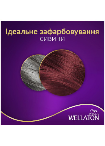 Стійка кремфарба для волосся Баклажан 5/66 Wellaton - (197835592)