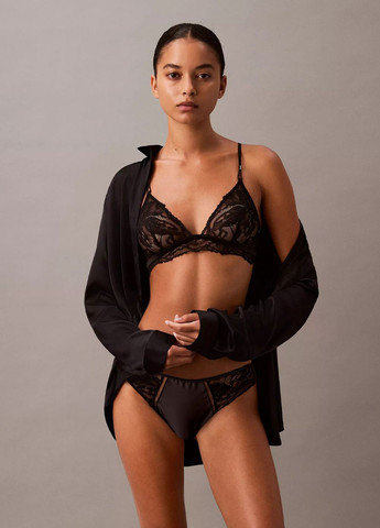 Чёрный бюстгальтер Calvin Klein без косточек нейлон