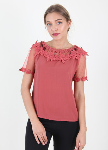 Бледно-бордовая летняя блуза Ladies Fasfion