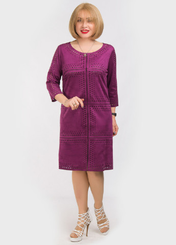 Фиолетовое кэжуал платье а-силуэт LibeAmore однотонное