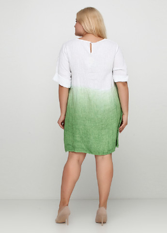 Зелена кежуал зелену сукню оверсайз градиентное ( "омбре") оверсайз Puro Lino з градієнтом