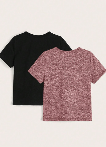 Комбинированная летняя футболка (2 шт.) SHEIN