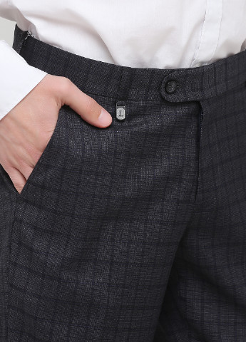 Темно-серые классические демисезонные классические брюки lusien