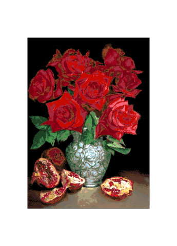 Набір для вишивання бісером Ваза с розами 46х64 см Александра Токарева (252252727)