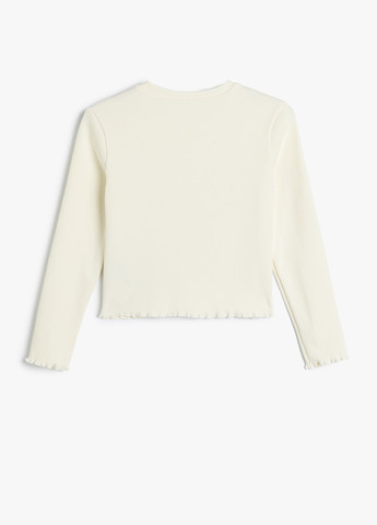 Молочный демисезонный кэжуал лонгслив KOTON с кошками