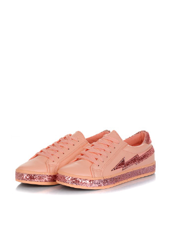Розовые осенние женские кроссовки Molly-Jo с глиттером