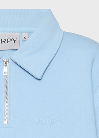 Голубой женская футболка-поло PRPY однотонная