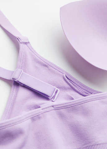 Фіолетовий топ бюстгальтер H&M без кісточок поліамід