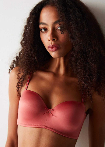 Рожево-коричневий балконет бюстгальтер Penti поліамід