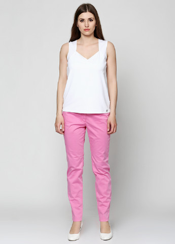 Розово-лиловые кэжуал демисезонные зауженные брюки Olsen