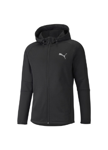 Чорна демісезонна толстовка evostripe warm full-zip men's hoodie Puma